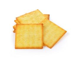 Cracker on white background photo