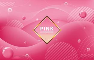 Abstract Pink with Gold Border Background vector