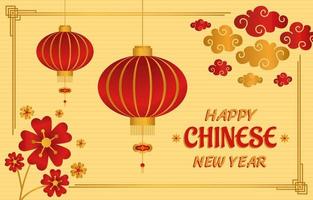 fondo de feliz año nuevo chino vector