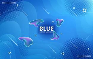 Abstract Blue Wave with Fluid Background vector