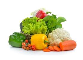 vegetables on white background photo