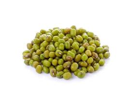 Pile of mung beans isolated on white photo