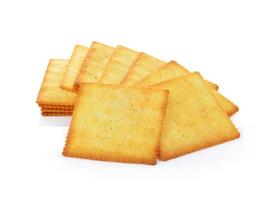 Cracker on white background photo