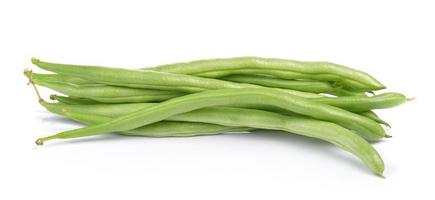 green beans on white background photo