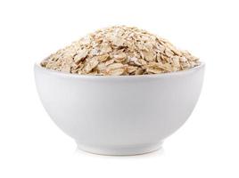 Oat flakes in bowl photo