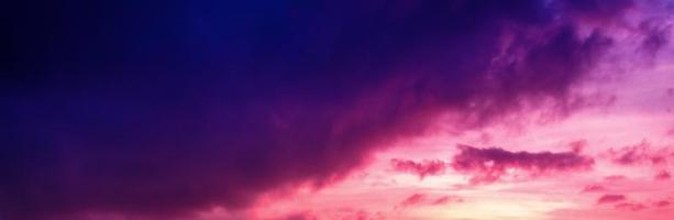 Bright Vibrant Purple Colors Real Romantic Sunset Sky photo