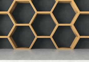 Abstract futuristic floor with hexagons background, 3D rendering photo