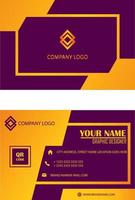 modern gold violet business card with color gradation, identity card, template, etc. vector