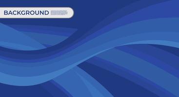 Abstract Blue Wave Background Design. Simple Curved Wallpaper vector