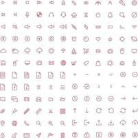 Line Art Icon Set Vector Template Illustration Design