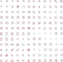 Line Art Icon Set Vector Template Illustration Design