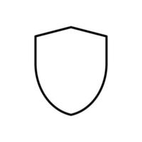 icono de protección. señal de interfaz universal. signo y símbolo de escudo. vector