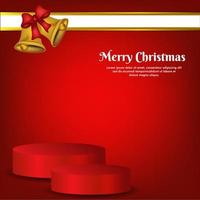 greeting card for christmas with product display vector