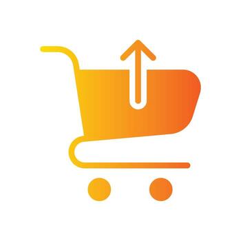 remove from cart gradient icon vector