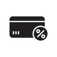 atm card discount glyph icon vector