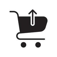 remove from cart glyph icon vector