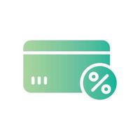 atm card discount gradient icon vector