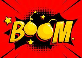 Comic Boom Text Design vector