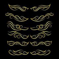 Borders Elements Set Collection, floral Swirl ornament Vector