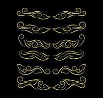 Borders Elements Set Collection, floral Swirl ornament Vector