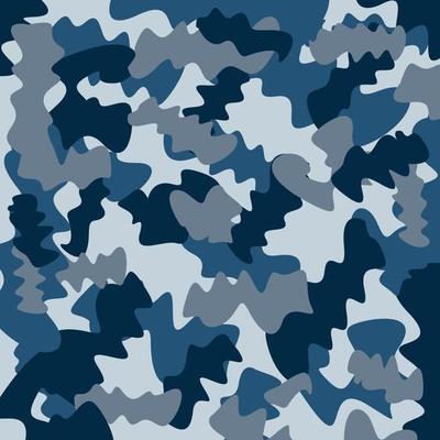 abstract blue camouflage stripes seamless pattern navy military vector illustration