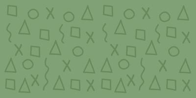 various shapes cute green abstract pattern pretty wide background ready for your design vector