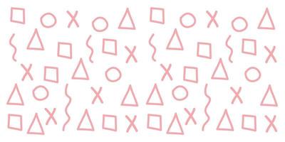 various shapes cute white pink abstract pattern pretty wide background ready for your design vector