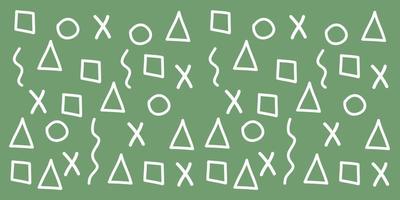 various shapes cute soft white green abstract pattern pretty wide background ready for your design vector