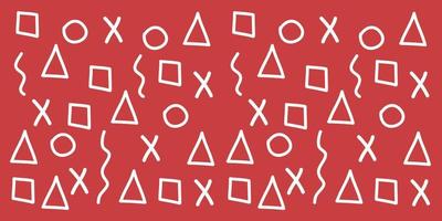 various shapes cute red abstract pattern pretty wide background ready for your design vector