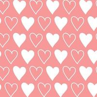 seamless pattern with cute pretty pink lovely heart background ready for your design vector