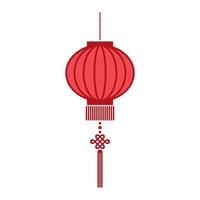 Chinese New Year's red lantern vector