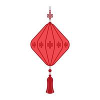 Chinese New Year's red lantern vector