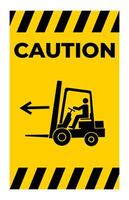 Forklift Point Left Symbol Sign Isolate On White Background,Vector Illustration vector