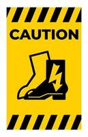 Symbol Wear Electric Shoes Sign Isolate On White Background,Vector Illustration EPS.10 vector