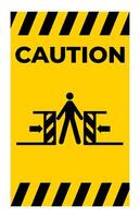 Beware Crushing Symbol Sign Isolate On White Background,Vector Illustration EPS.10 vector