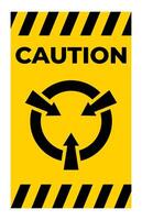 Electrostatic Sensitive Device ESD Symbol Sign Isolate On White Background vector