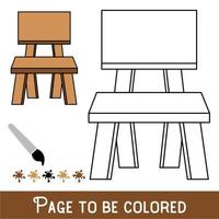 silla divertida para colorear, el libro para colorear para niños en edad preescolar con un nivel de juego educativo fácil. vector