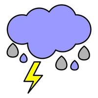 lluvia de dibujos animados ilustración vectorial vector