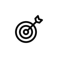 Target icon design vector illustration with symbol accuracy, aim, goal, dartboard for advertising business