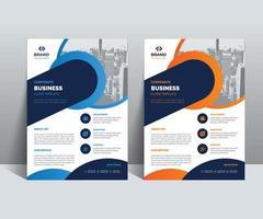 Modern Corporate Business Flyer Design Template Idea adept to flyer, brochure, annual report, cover, poster, magazine, presentation, booklet, publication, website, banner, etc. vector