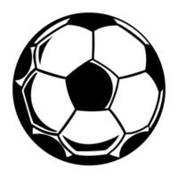 Black and White Isolated Soccer Ball vector