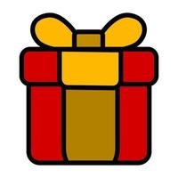 gift icon design in red color. vector