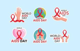Sticker Set of World Aids Day
