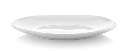 white plate on white background photo