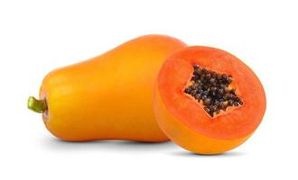 papaya on white background photo