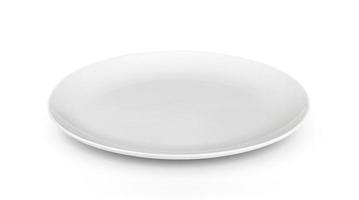 white plate on white background photo