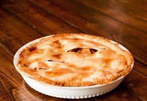 Freshly baked apple pie photo
