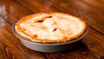 Freshly baked apple pie photo