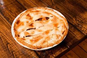 Freshly baked apple pie photo