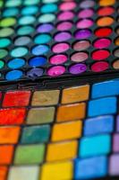 paleta de colores profesional del artista de maquillaje foto